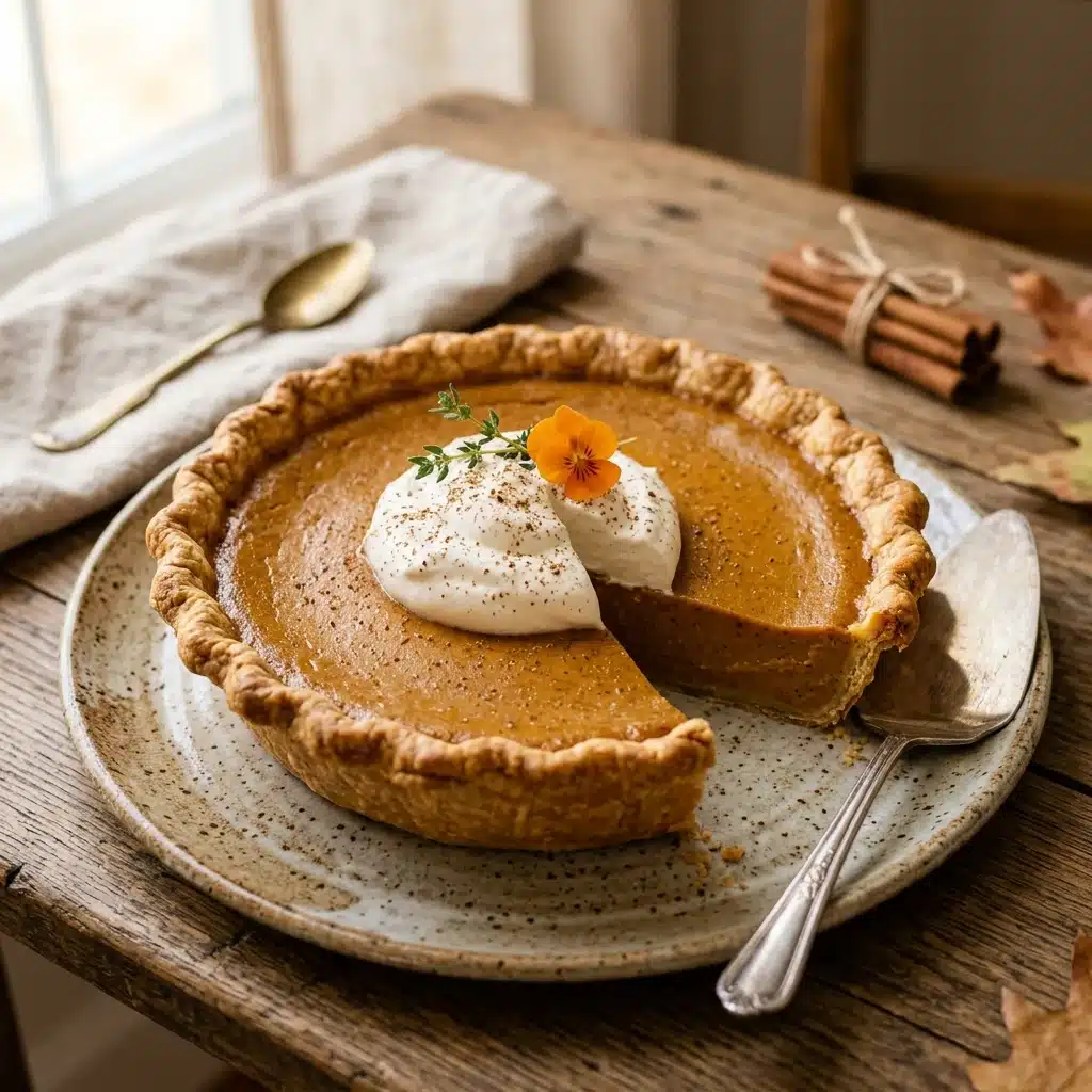 Classic Pumpkin Pie with Brown Butter Crust