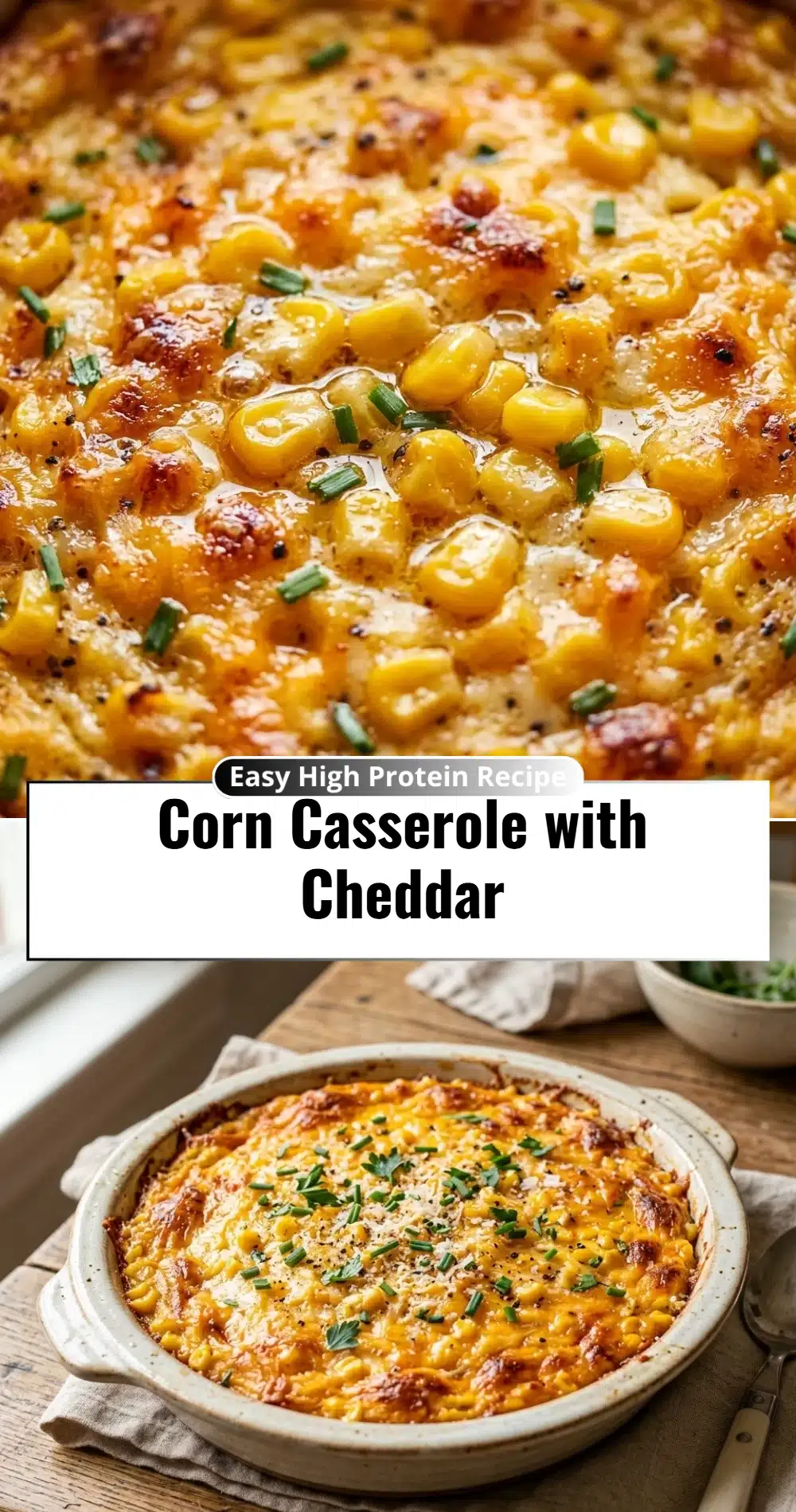 Corn Casserole with Cheddar