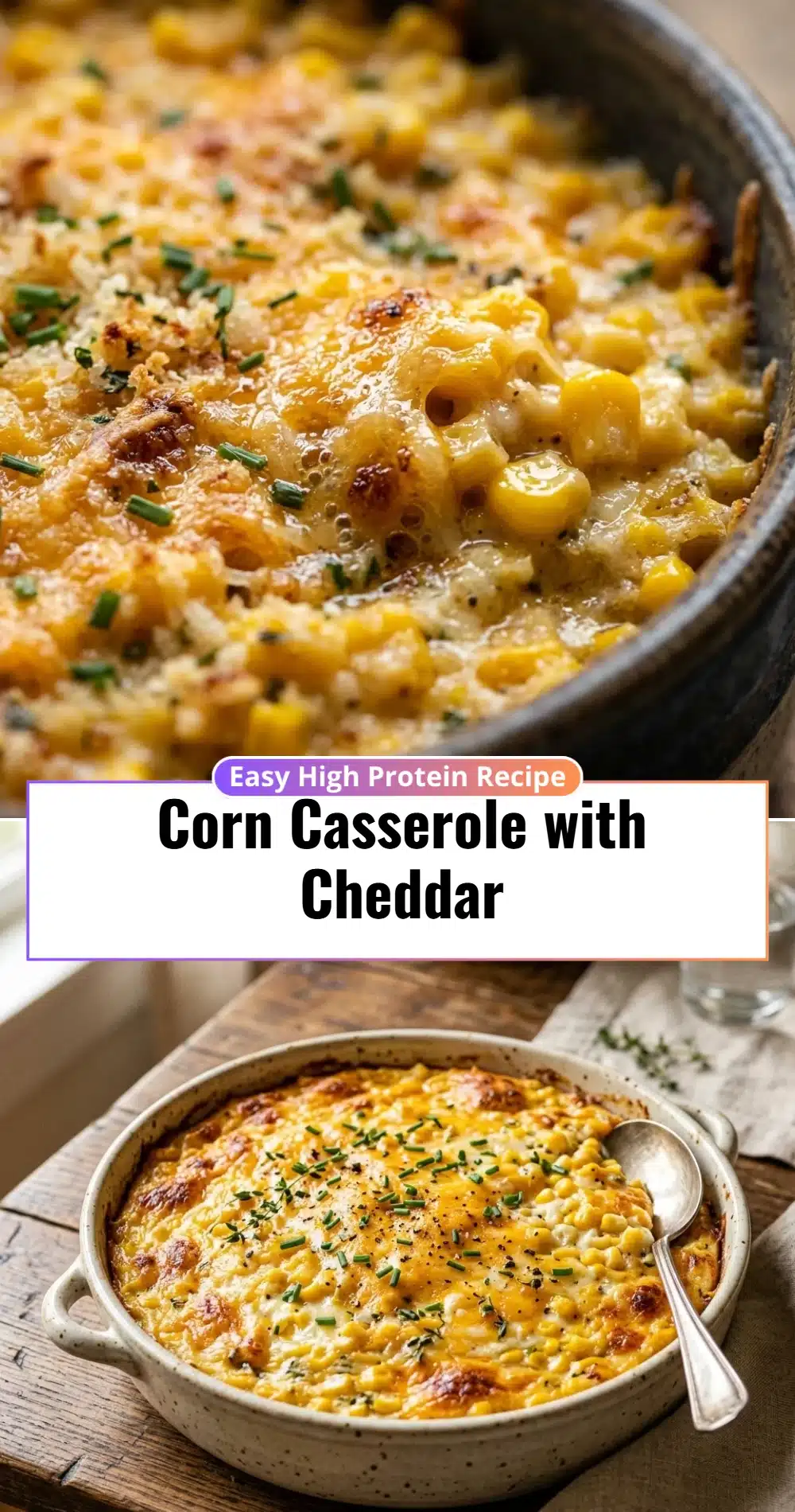 Corn Casserole with Cheddar