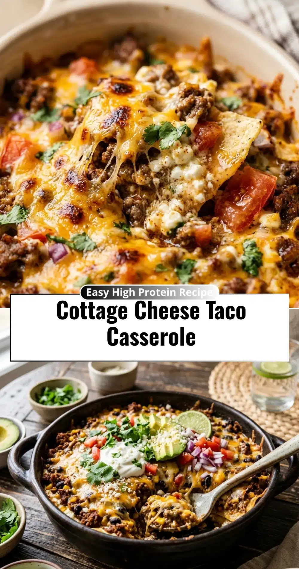 Cottage Cheese Taco Casserole