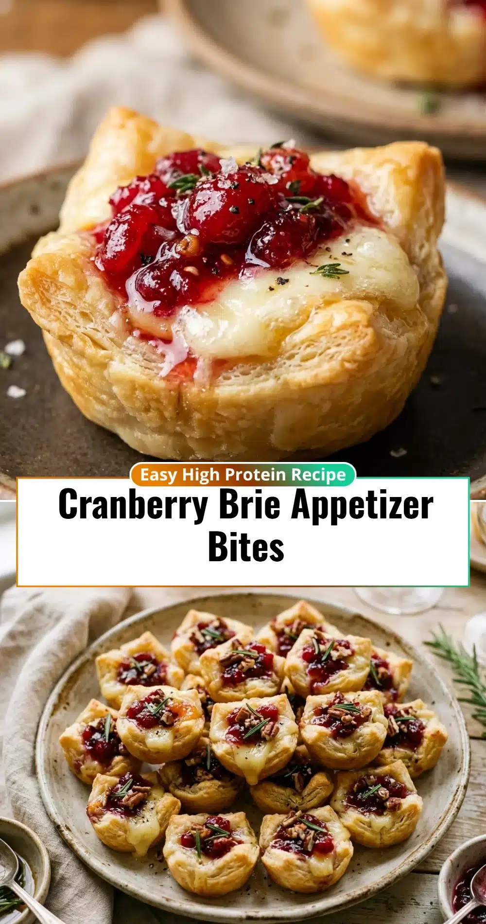 Cranberry Brie Appetizer Bites