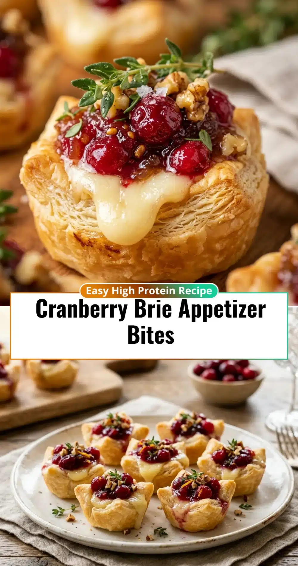 Cranberry Brie Appetizer Bites