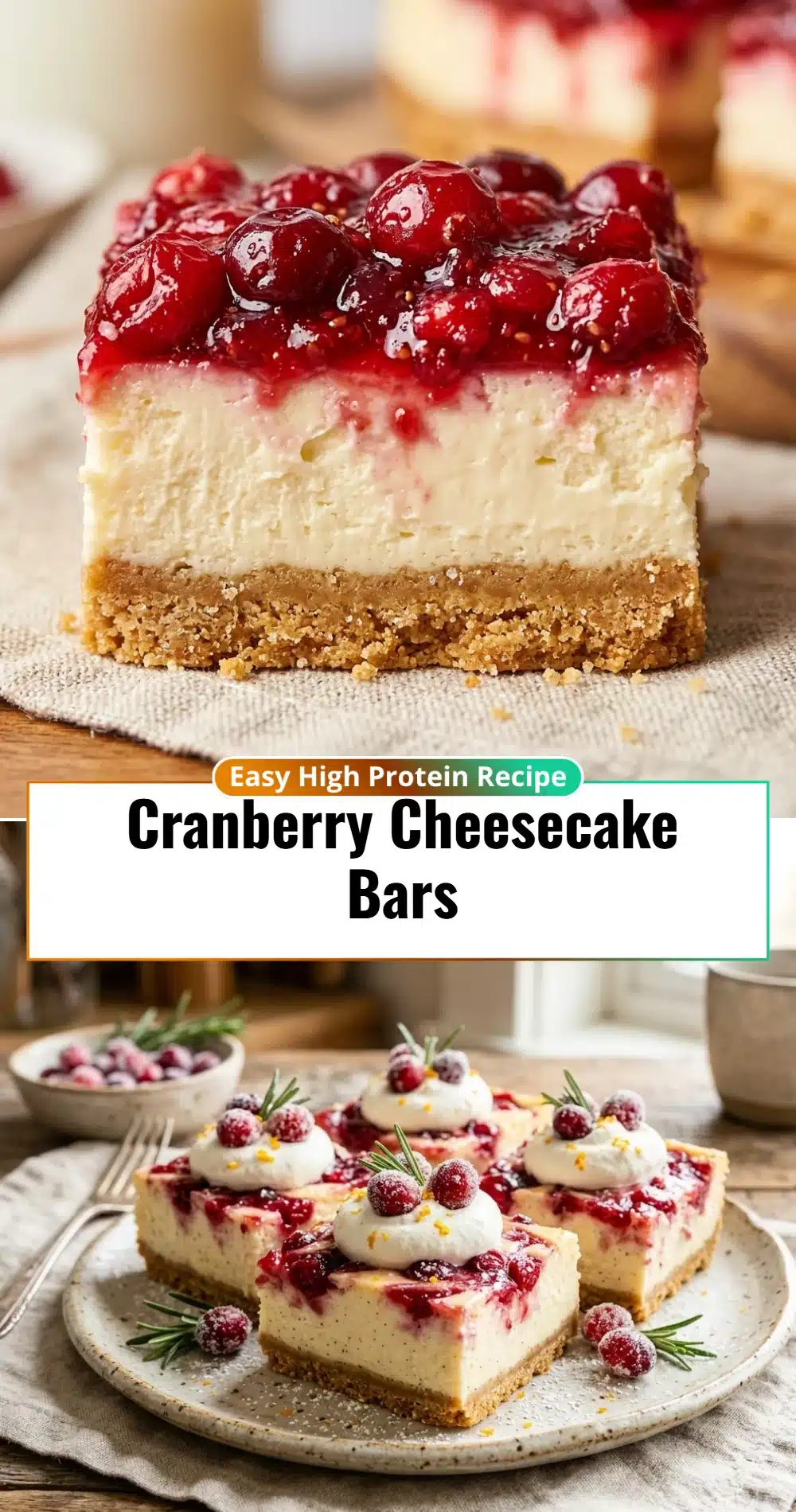 Cranberry Cheesecake Bars