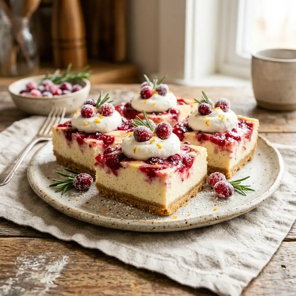Cranberry Cheesecake Bars