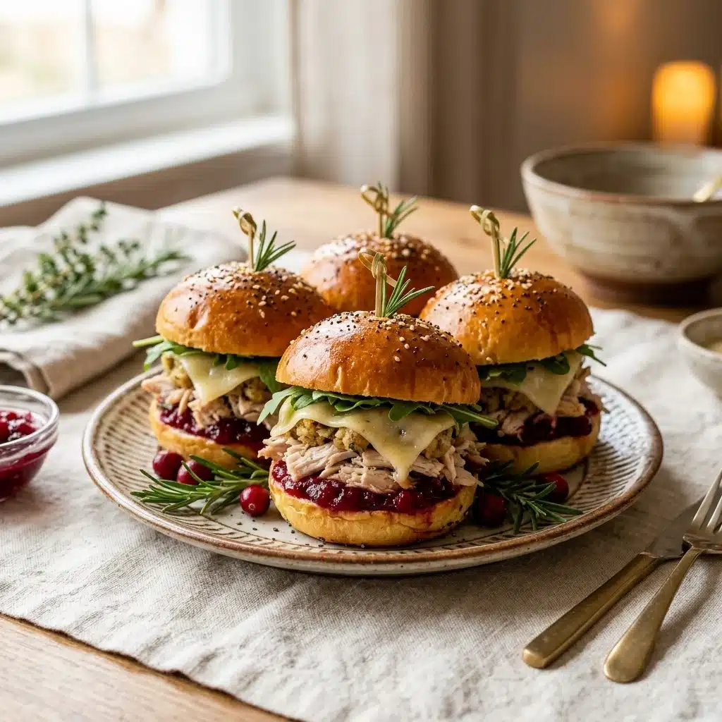 Cranberry Turkey Sliders Leftover Thanksgiving