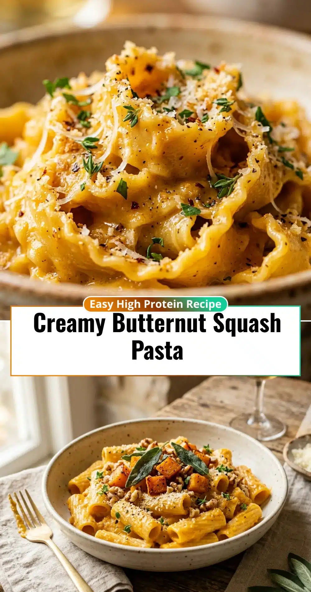 Creamy Butternut Squash Pasta