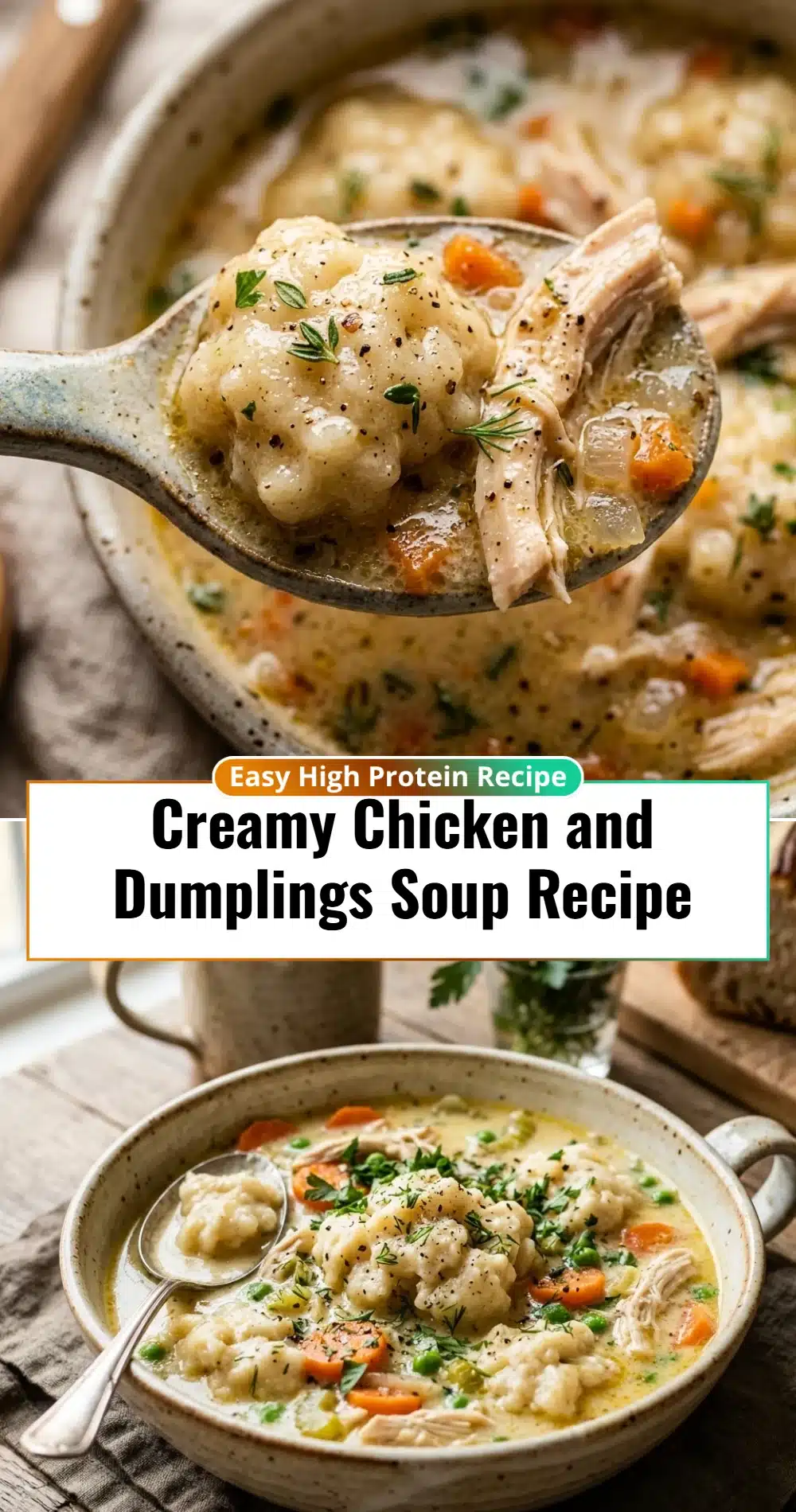 Creamy Chicken and Dumplings Soup Recipe