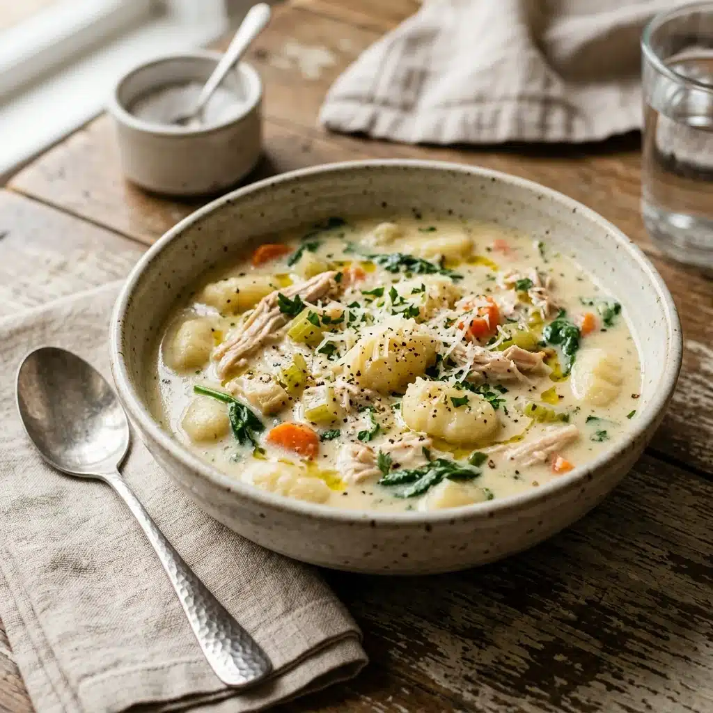 Creamy Chicken and Gnocchi Soup