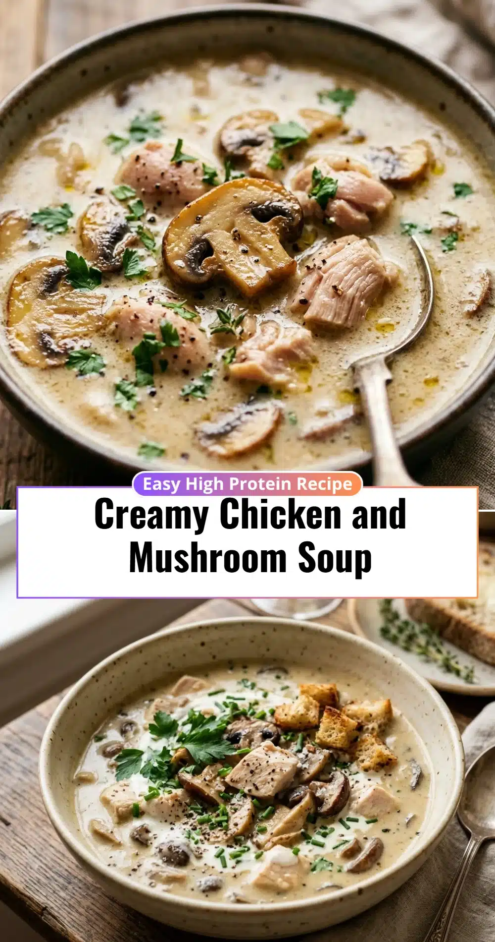 Creamy Chicken and Mushroom Soup