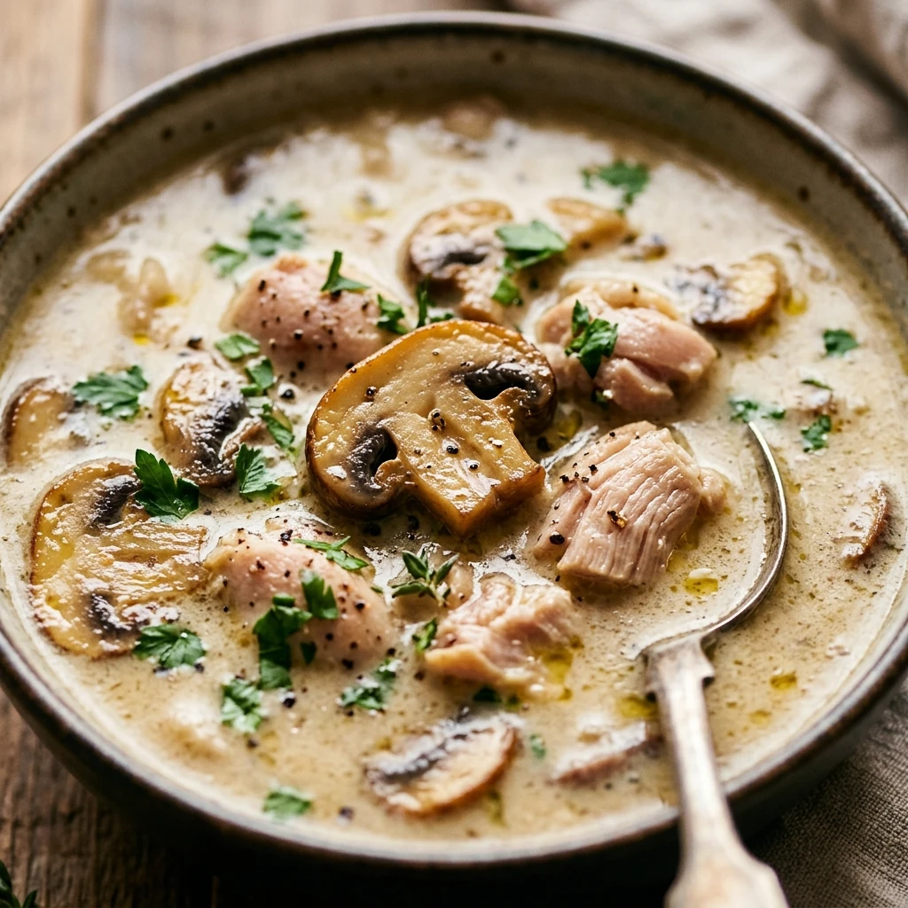 Creamy Chicken and Mushroom Soup