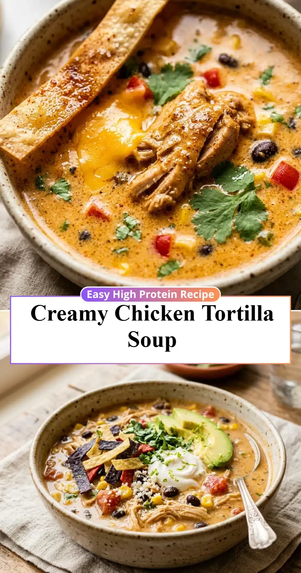 Creamy Chicken Tortilla Soup