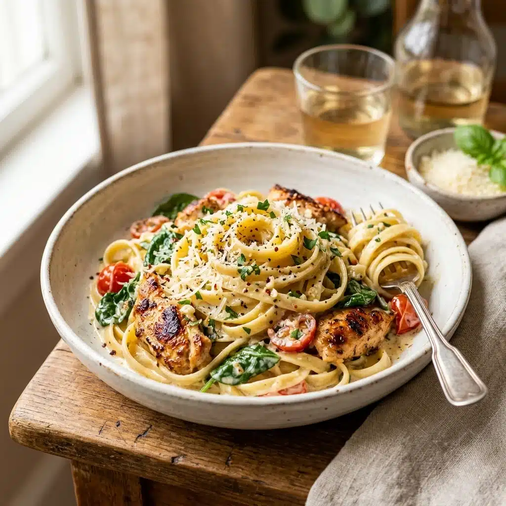 Creamy Garlic Butter Chicken Pasta – Easy 25-Minute Dinner Recipe