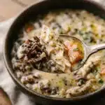 Creamy Garlic Chicken and Wild Rice Soup