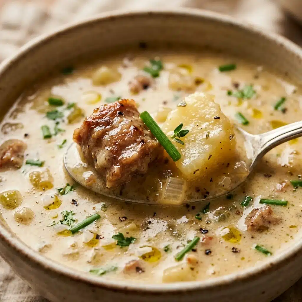 Creamy Potato and Beef Sausage Chowder