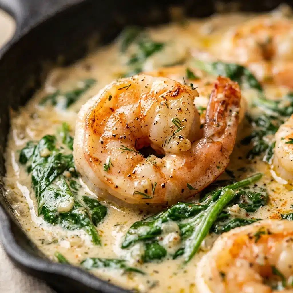 Creamy Shrimp and Spinach Skillet