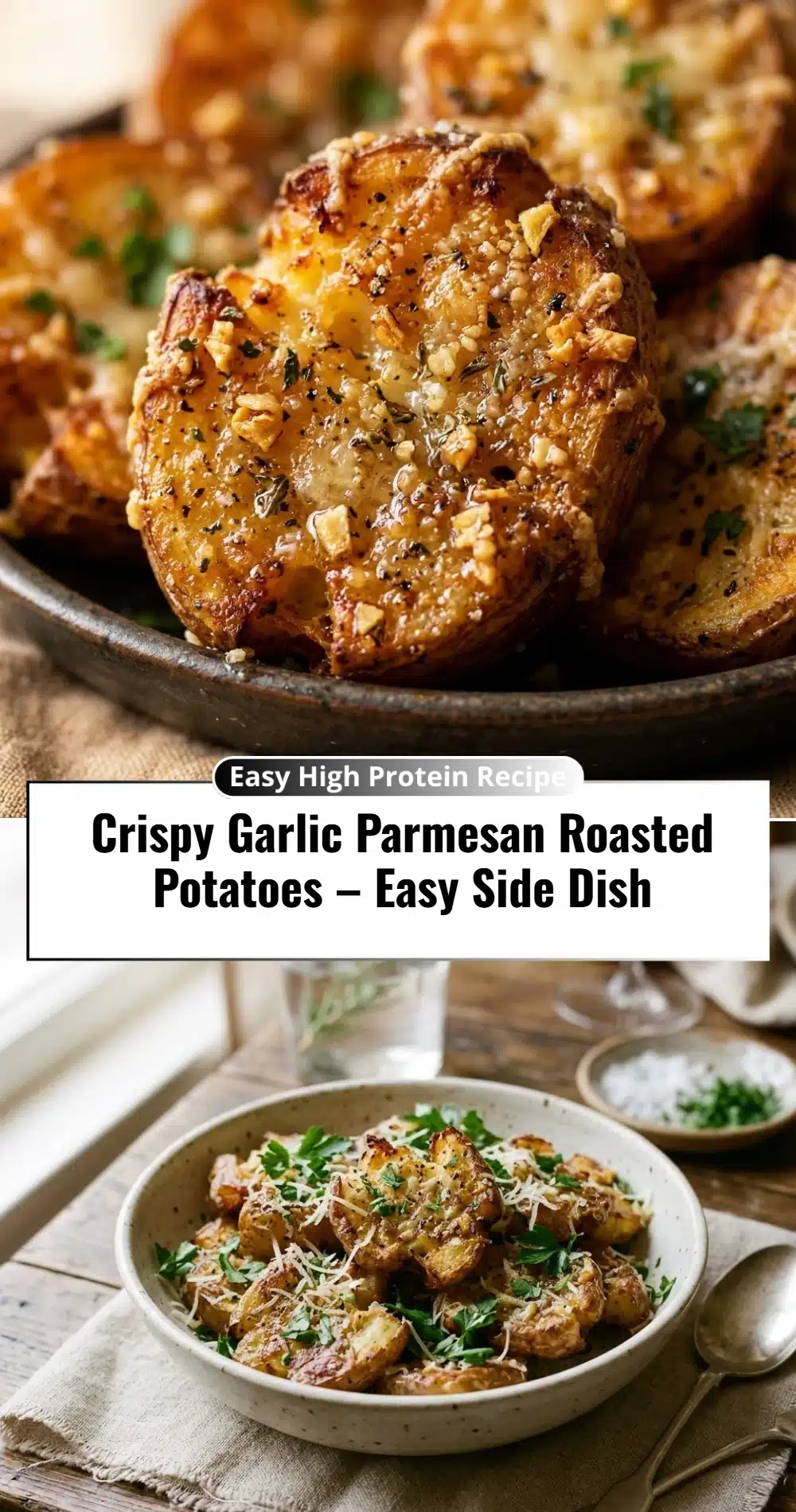 Crispy Garlic Parmesan Roasted Potatoes – Easy Side Dish