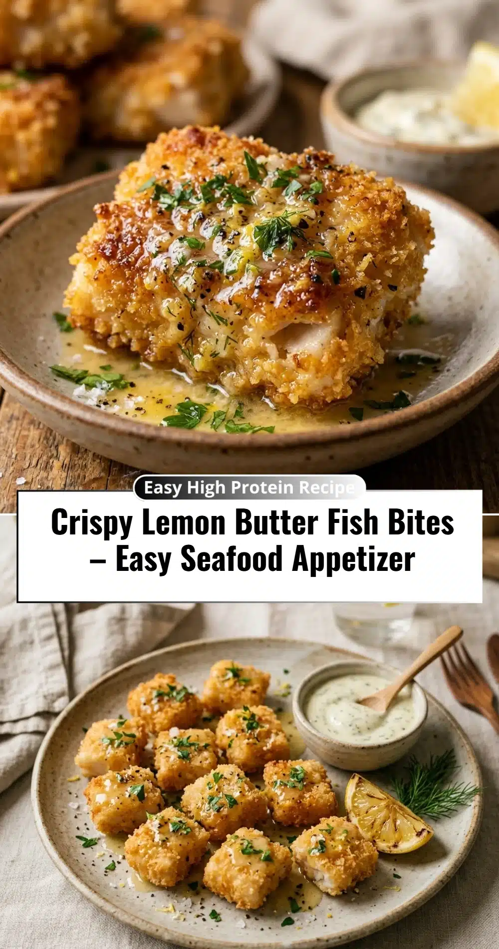 Crispy Lemon Butter Fish Bites – Easy Seafood Appetizer