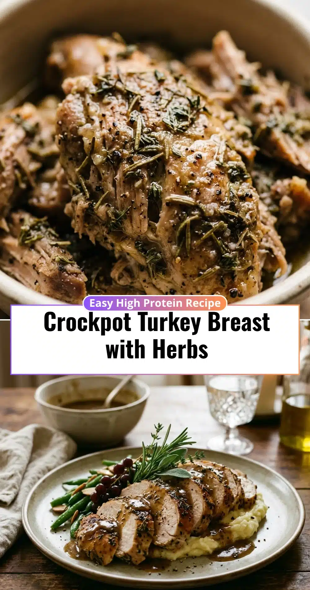 Crockpot Turkey Breast with Herbs