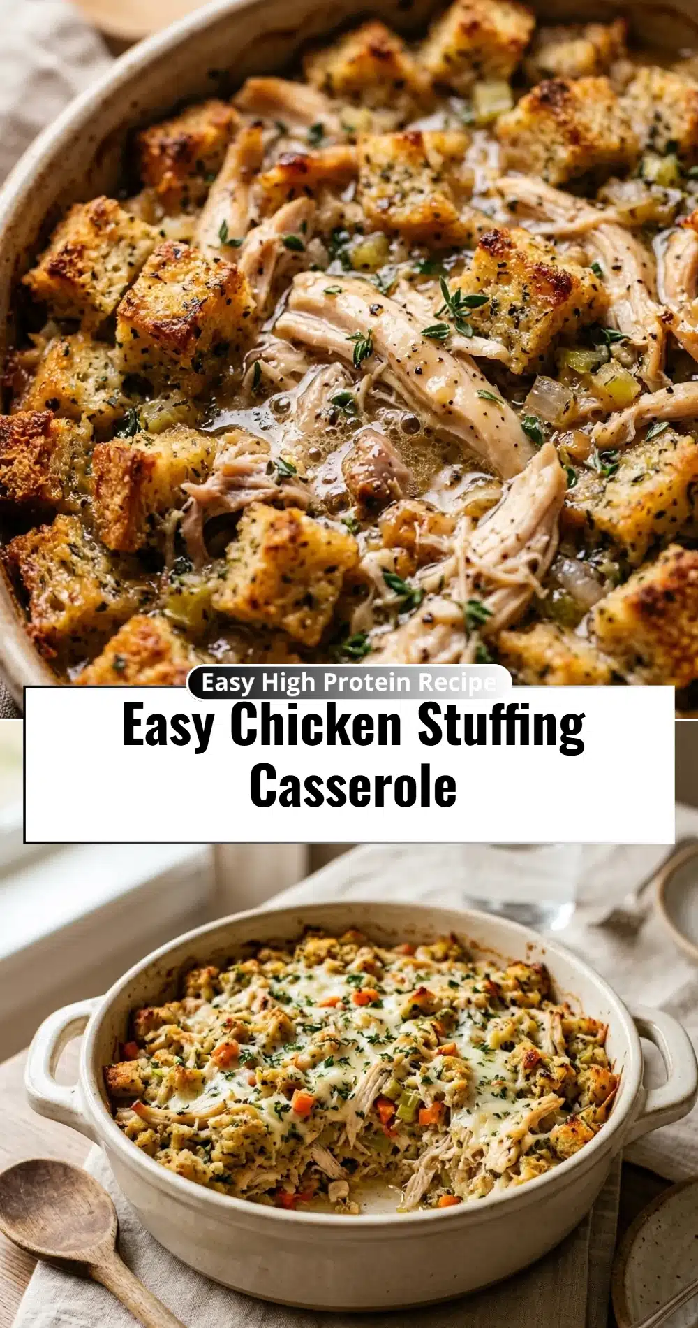 Easy Chicken Stuffing Casserole