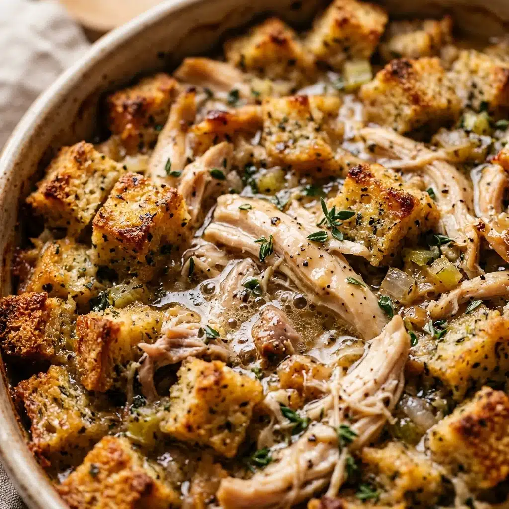 Easy Chicken Stuffing Casserole