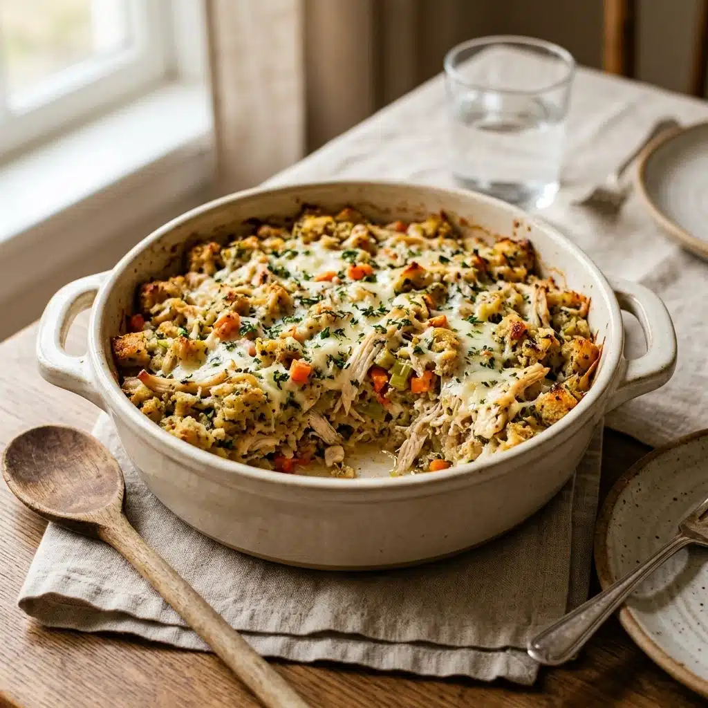 Easy Chicken Stuffing Casserole