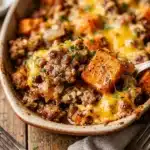 Easy Ground Turkey Sweet Potato Bake