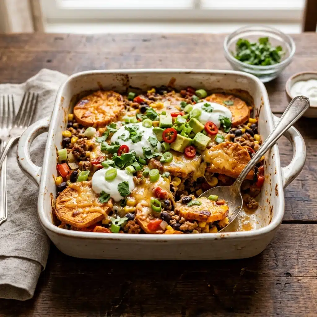 Easy Ground Turkey Sweet Potato Bake