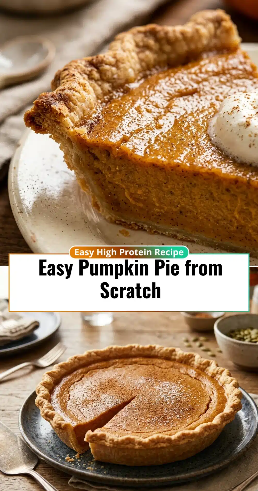 Easy Pumpkin Pie from Scratch