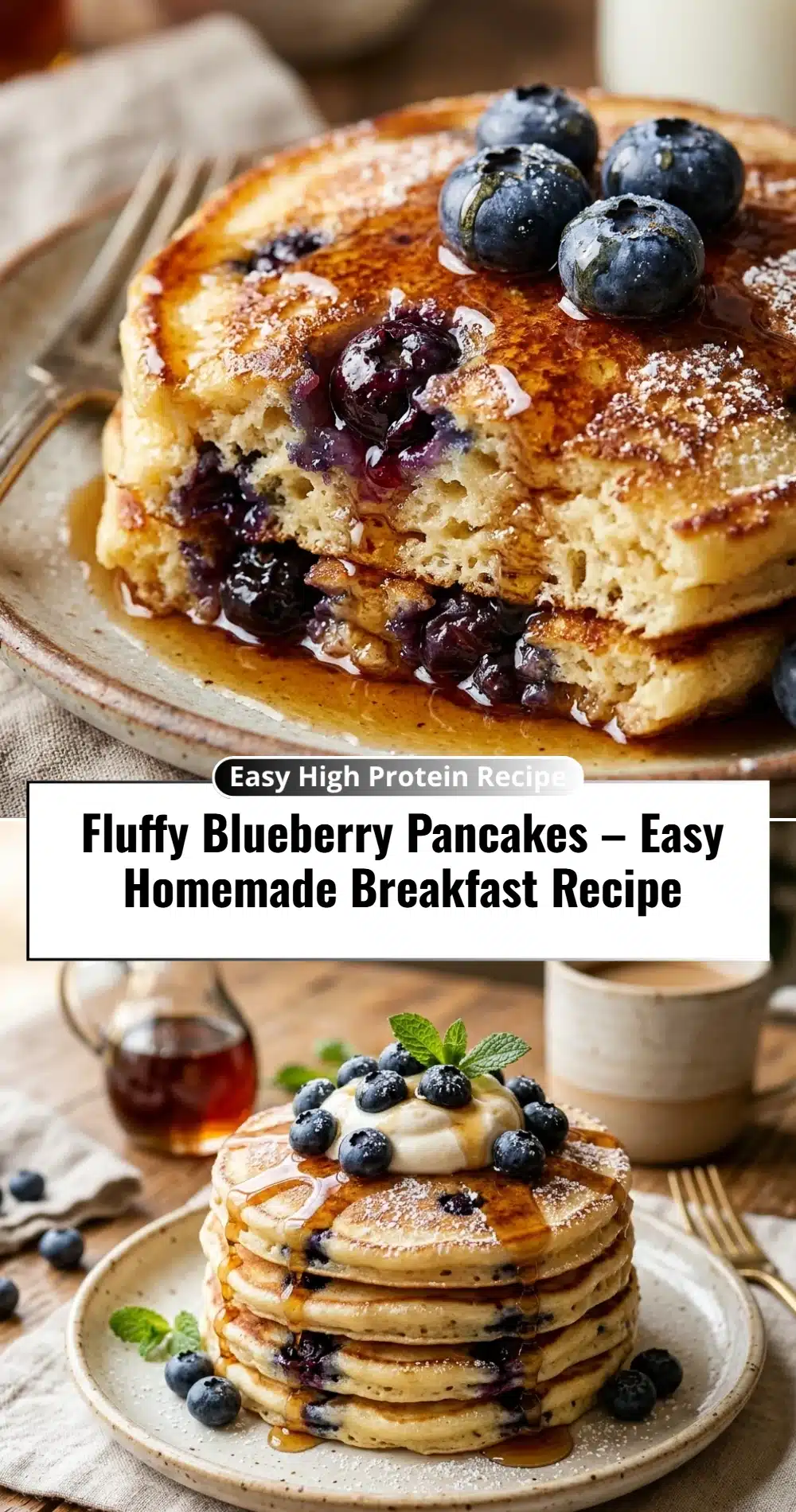 Fluffy Blueberry Pancakes – Easy Homemade Breakfast Recipe