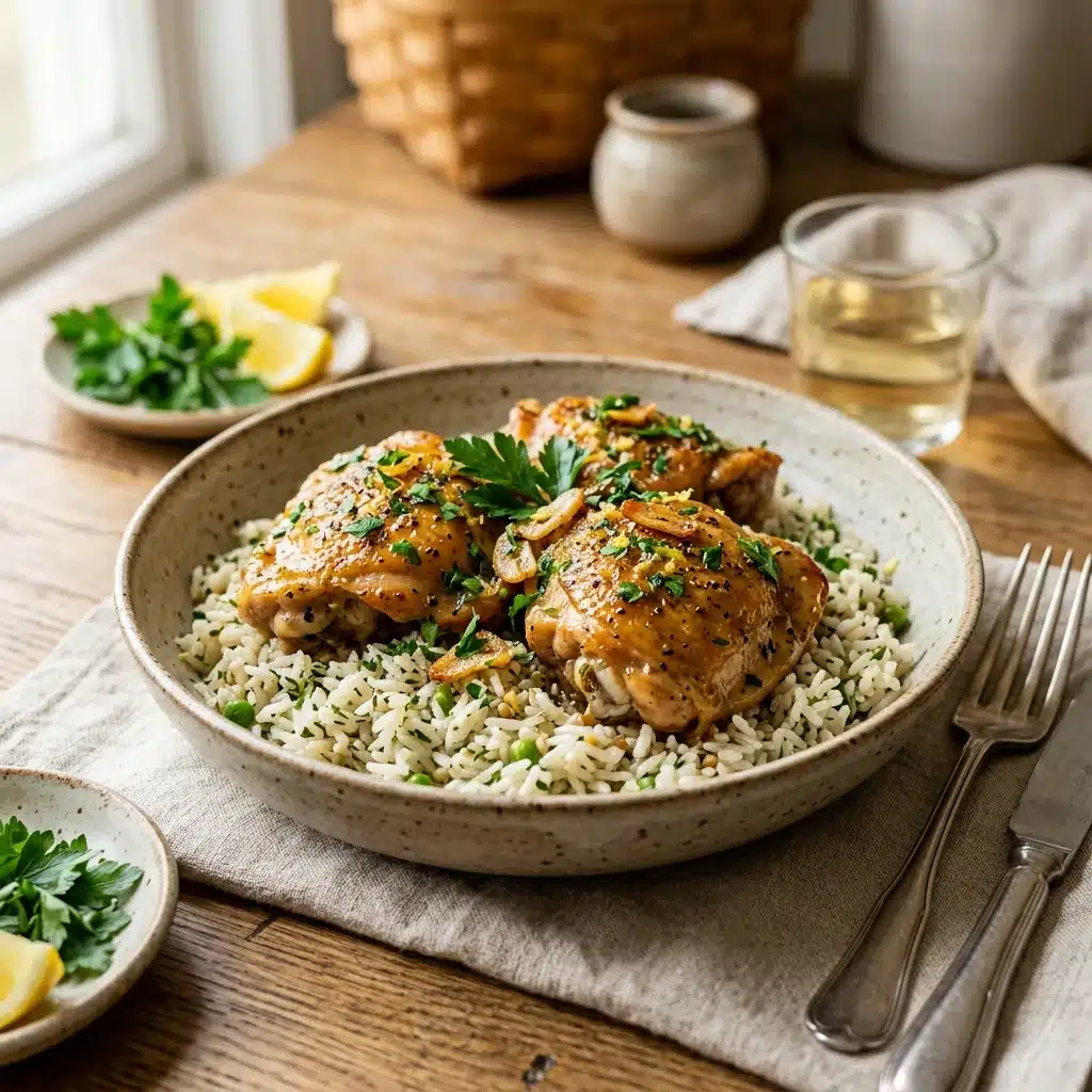 Garlic Butter Chicken and Rice