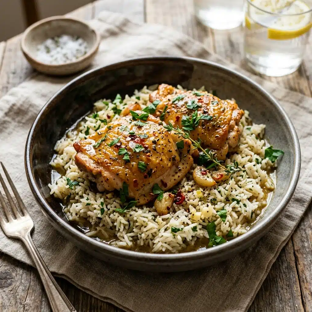 Garlic Butter Chicken and Rice