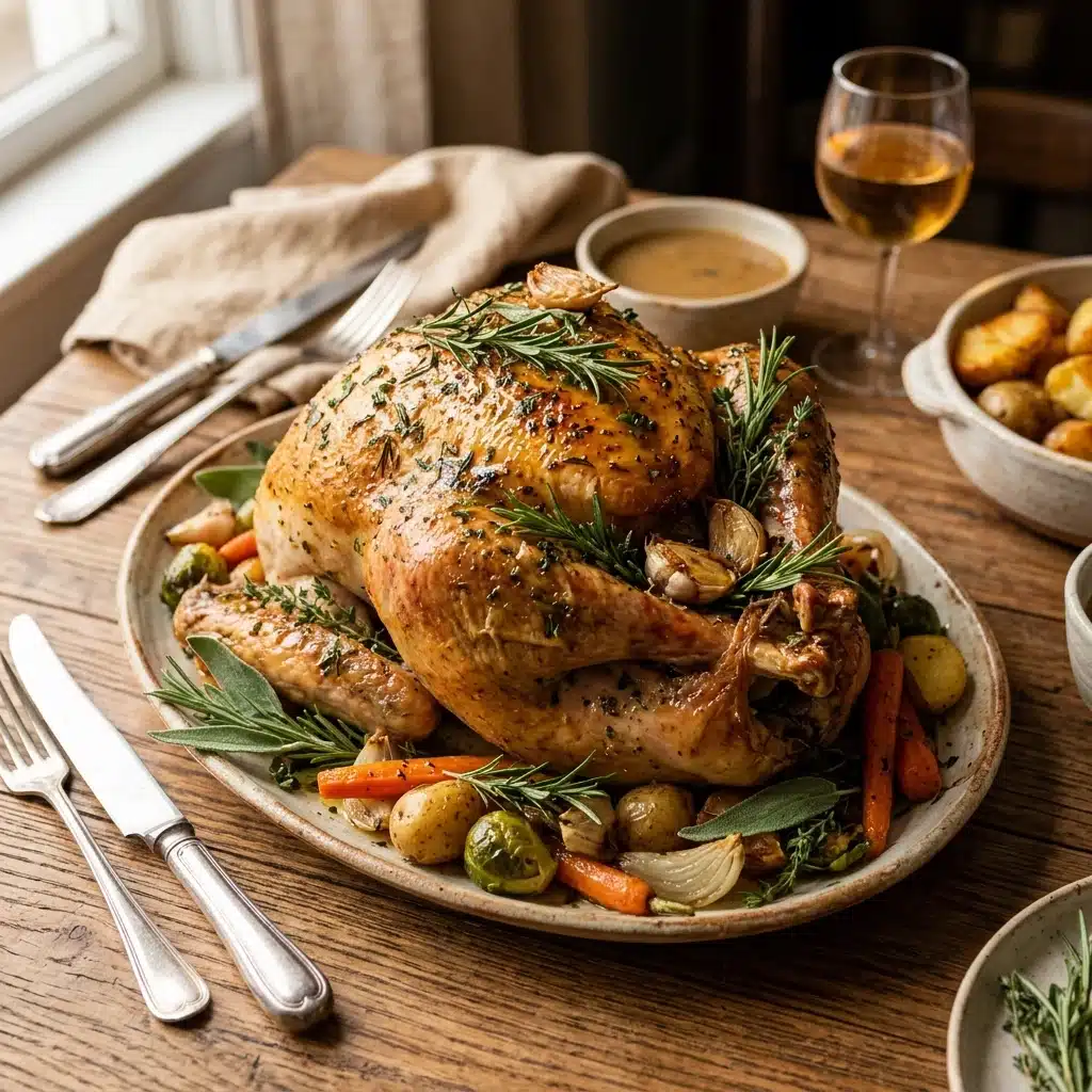 Garlic Herb Butter Roast Turkey