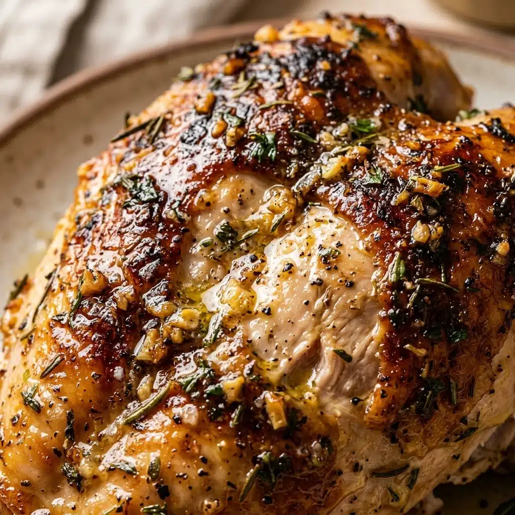 Garlic Herb Butter Roasted Turkey Breast