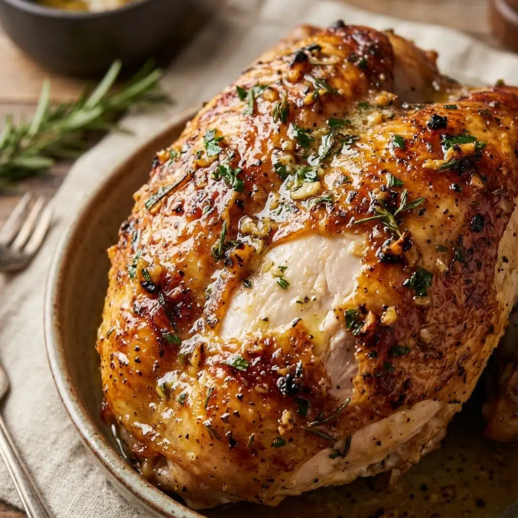 Garlic Herb Butter Roasted Turkey Breast