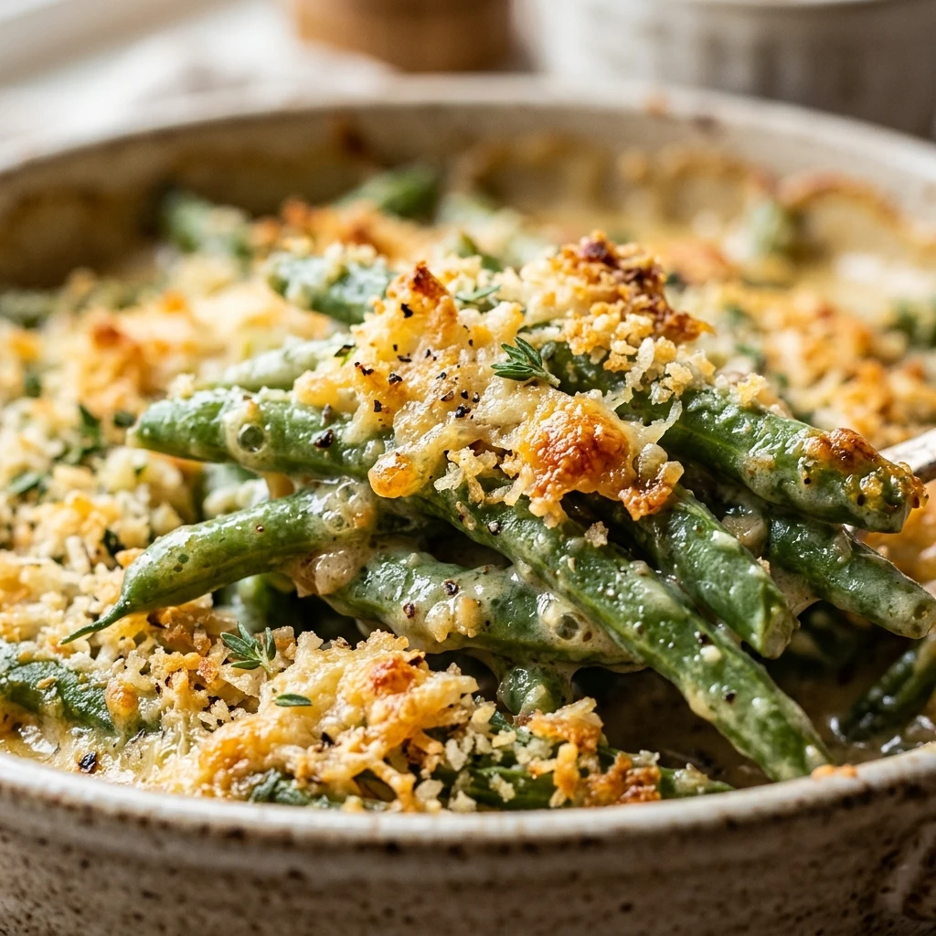 Garlic Parmesan Green Bean Casserole