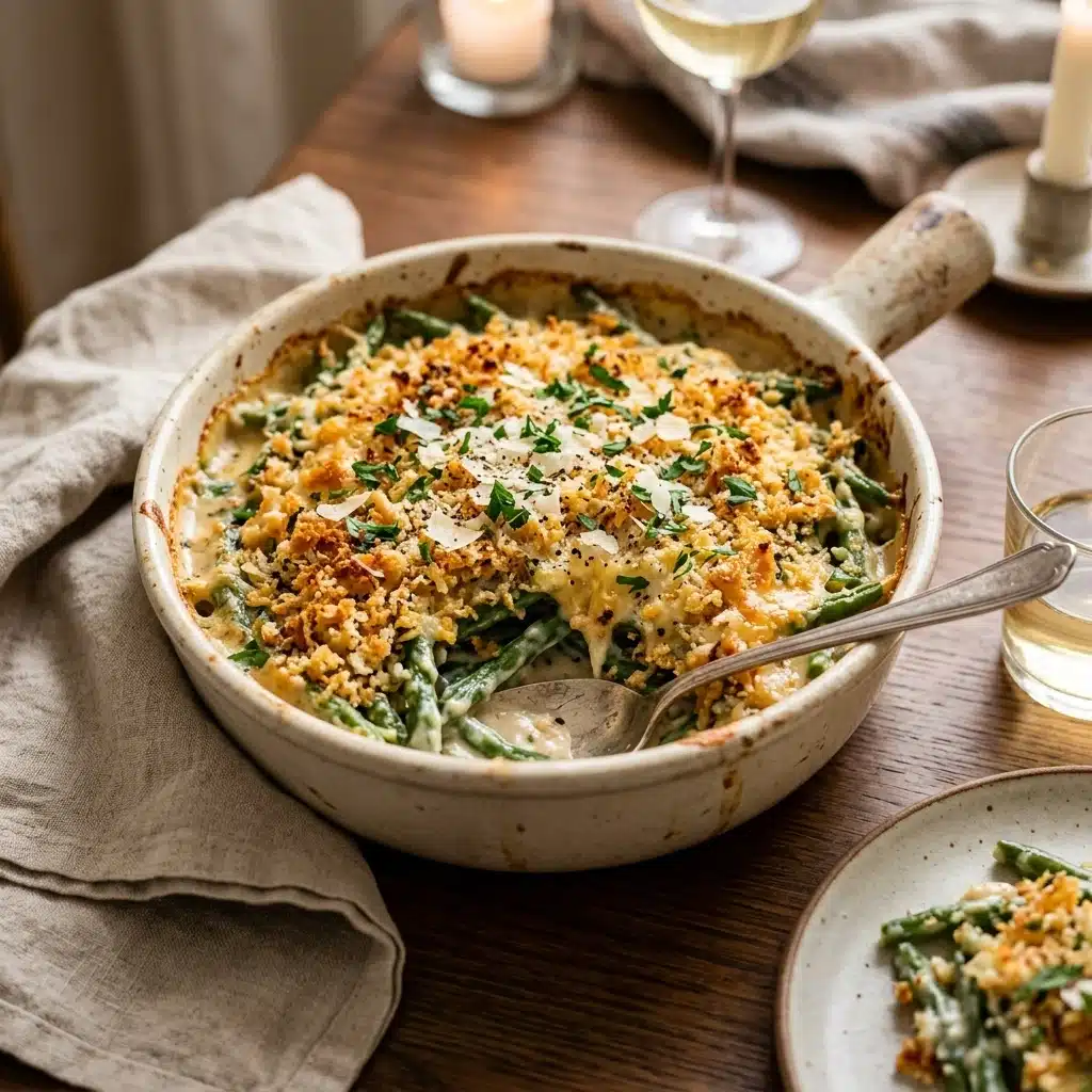 Garlic Parmesan Green Bean Casserole