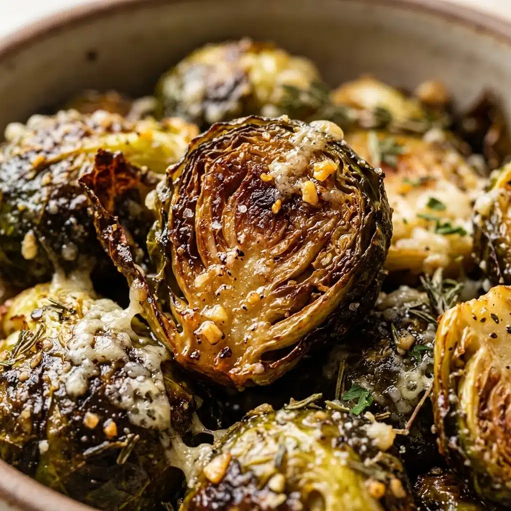 Garlic Parmesan Roasted Brussels Sprouts
