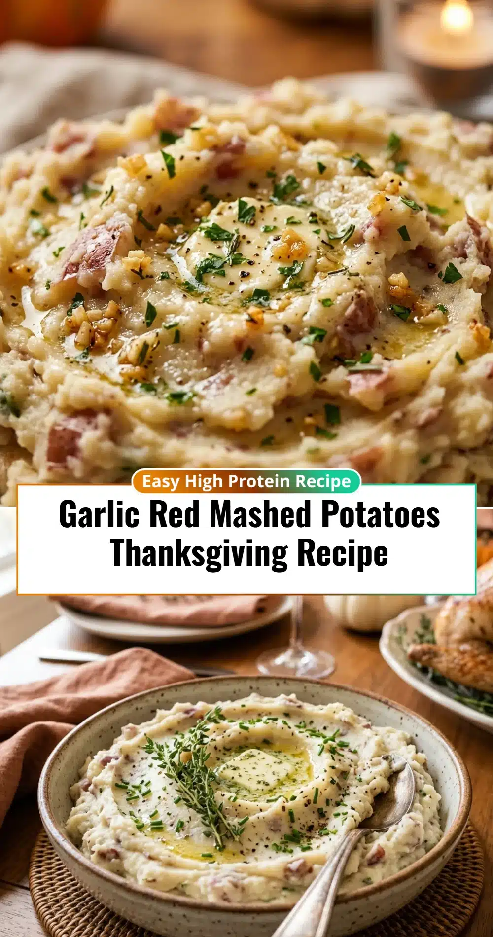 Garlic Red Mashed Potatoes Thanksgiving Recipe