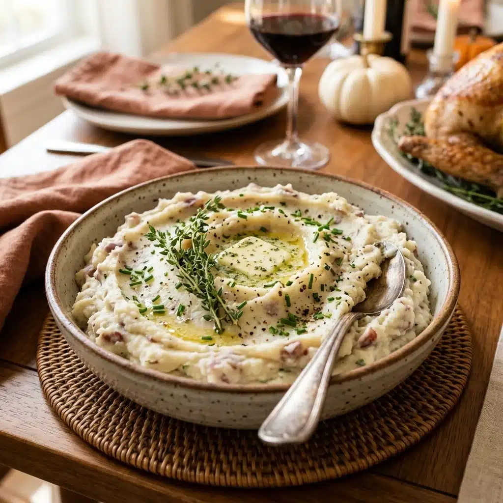 Garlic Red Mashed Potatoes Thanksgiving Recipe