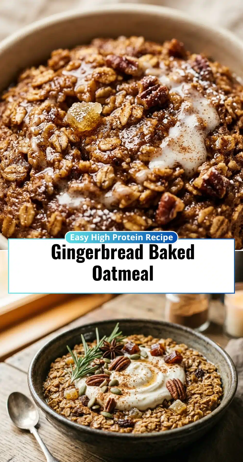 Gingerbread Baked Oatmeal