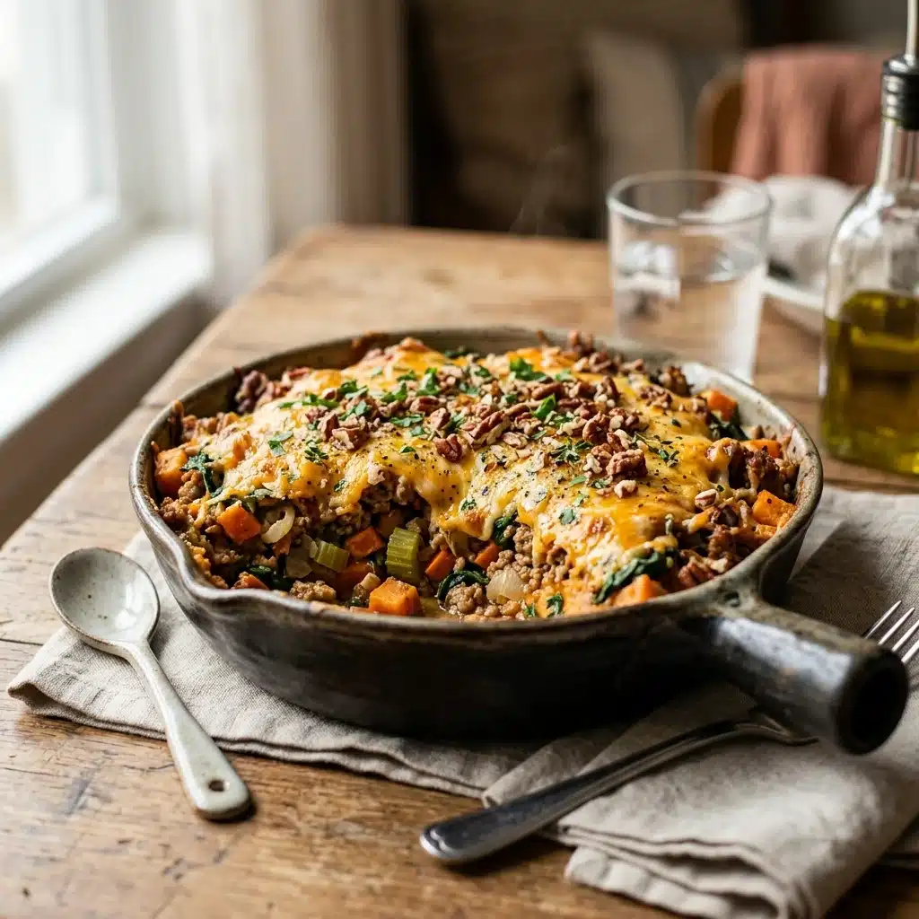 Ground Turkey Sweet Potato Bake