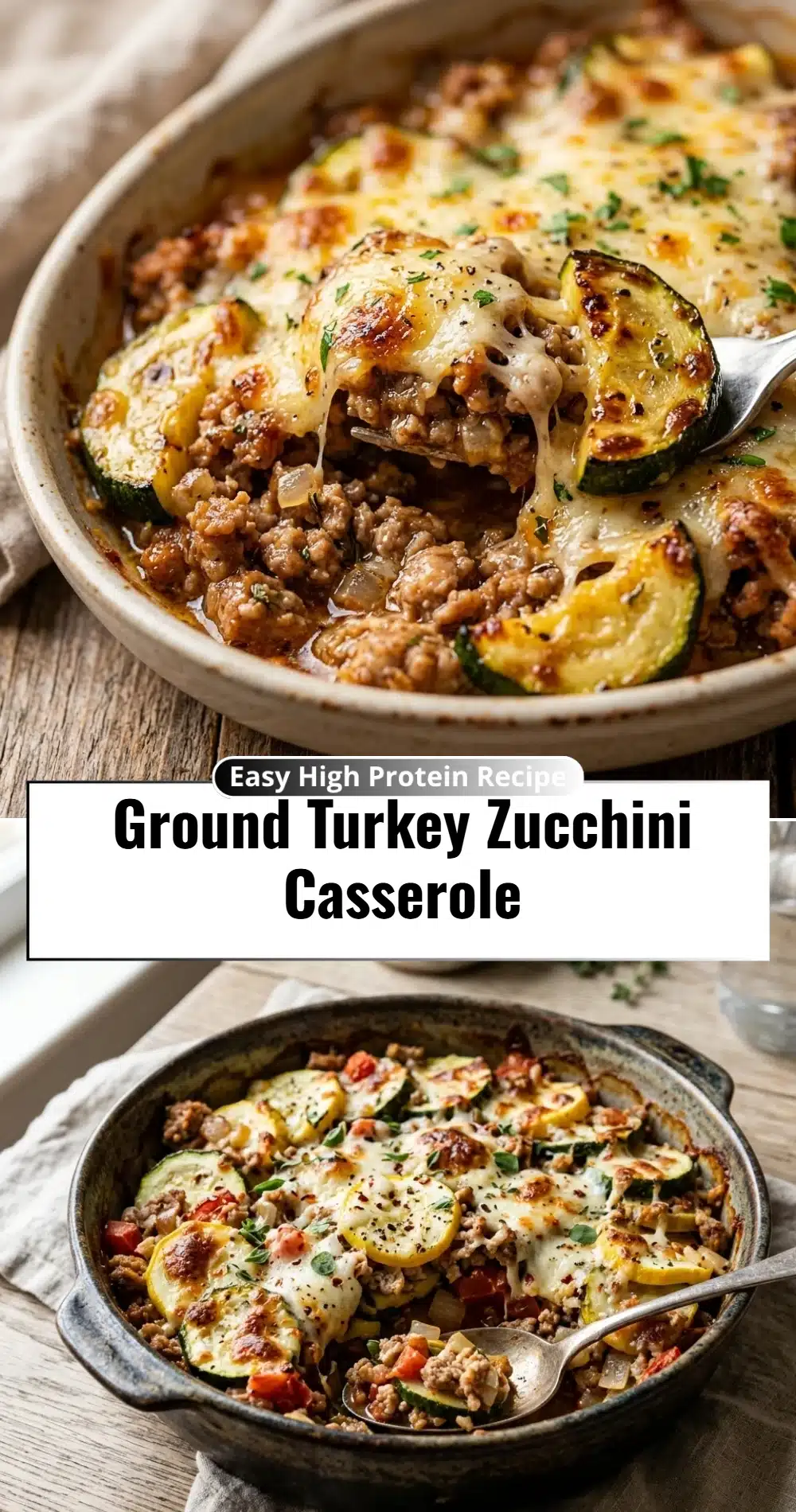 Ground Turkey Zucchini Casserole