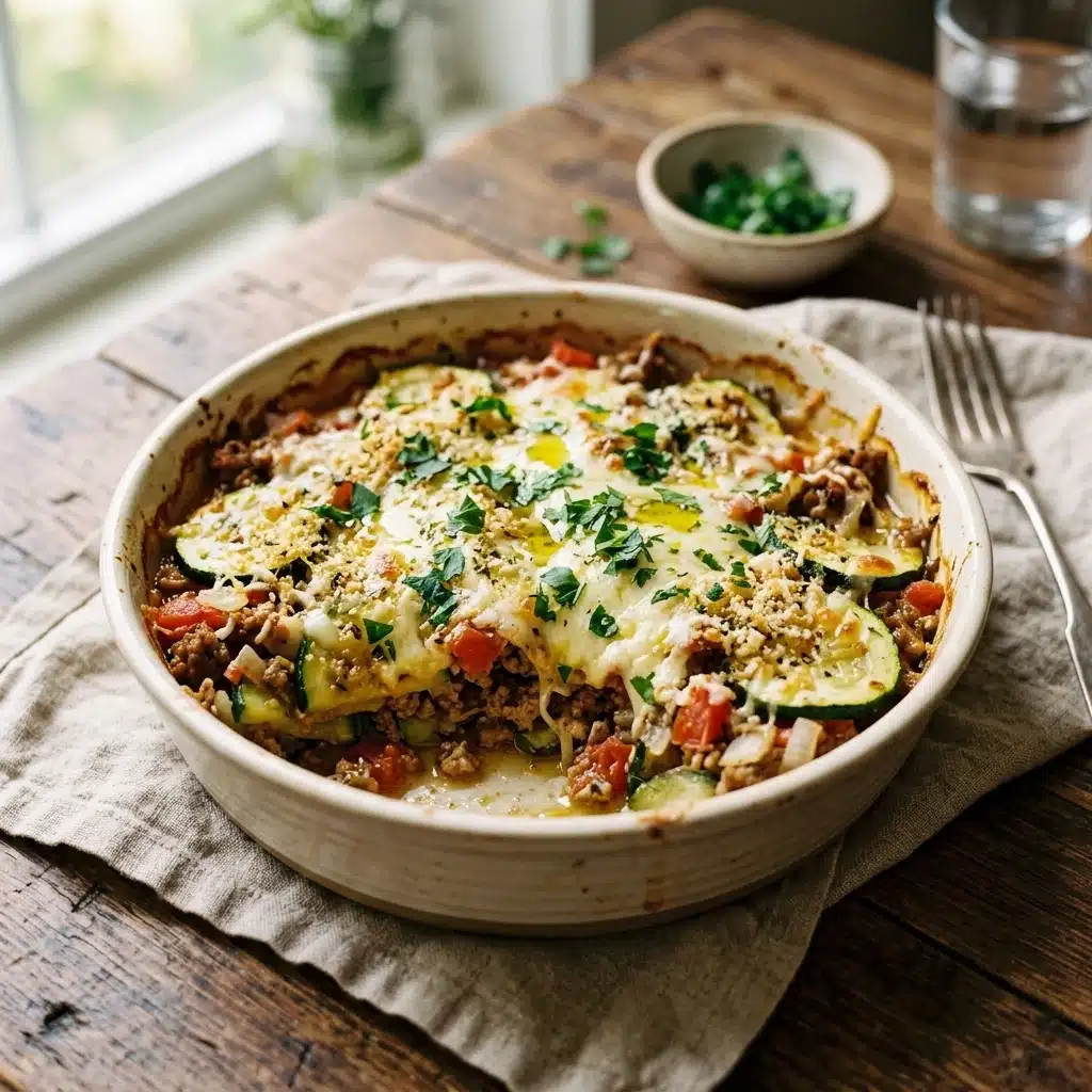 Ground Turkey Zucchini Casserole