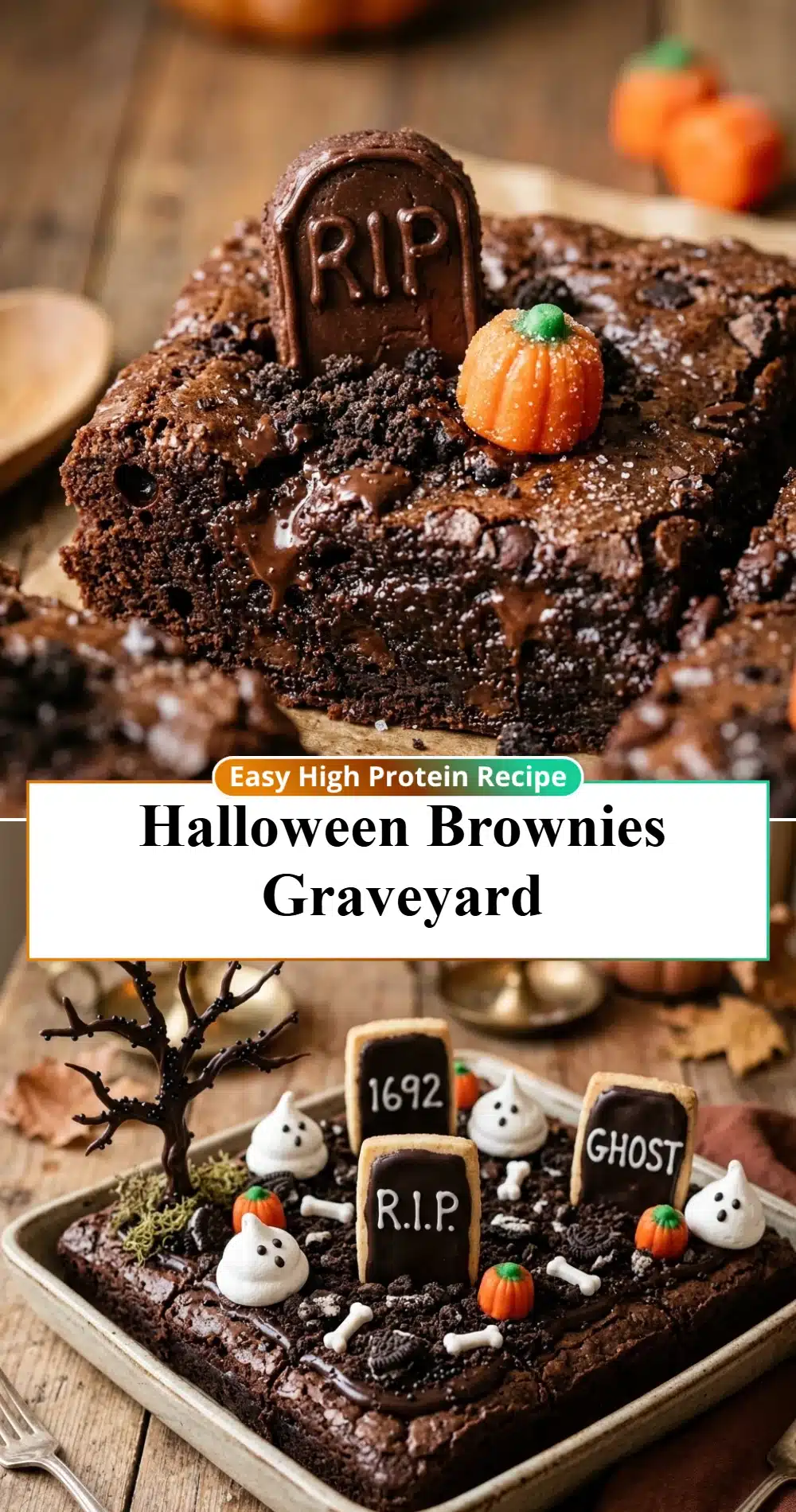 Halloween Brownies Graveyard