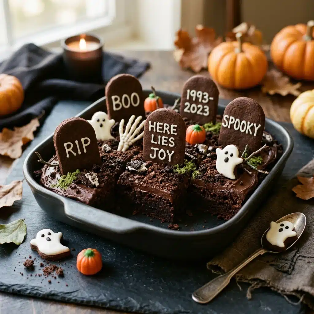 Halloween Brownies Graveyard
