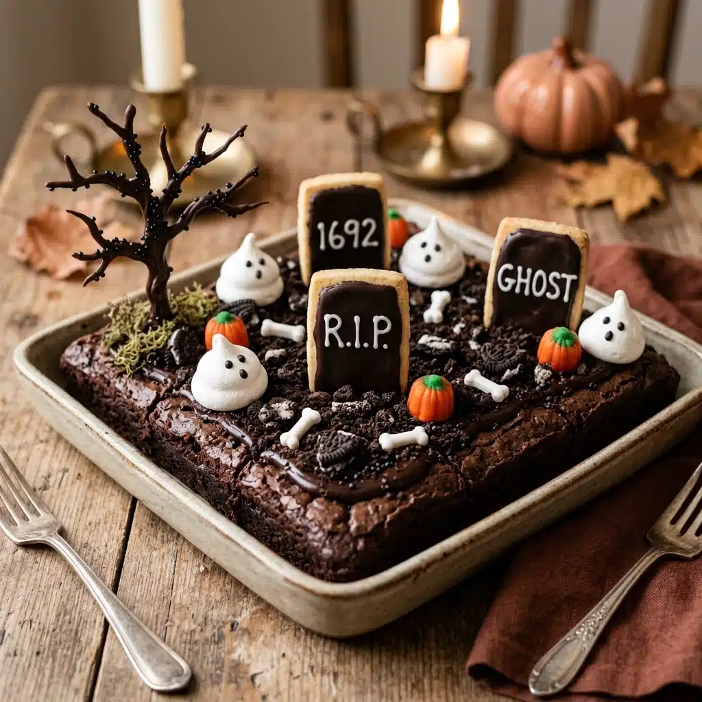 Halloween Brownies Graveyard