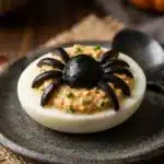 Halloween Deviled Eggs Spider