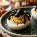 Halloween Deviled Eggs Spider