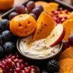 Halloween Fruit Tray with Yogurt Dip