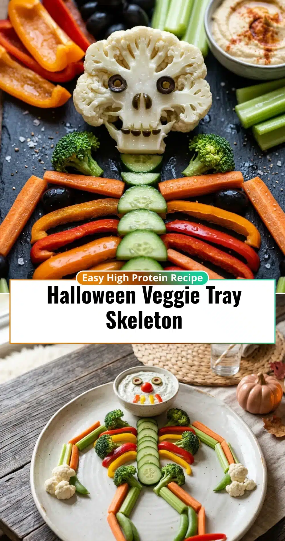 Halloween Veggie Tray Skeleton